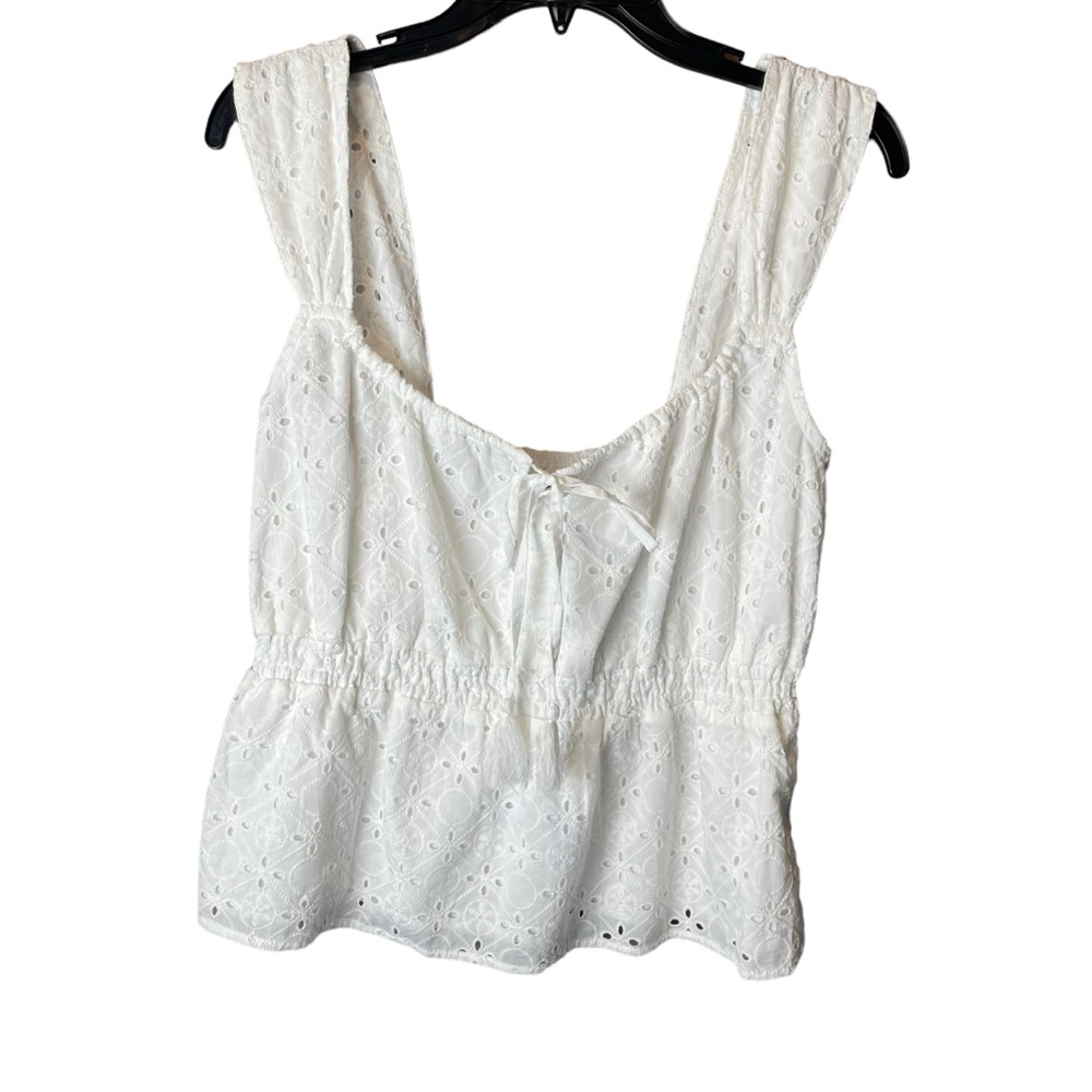 NWT Flag & Anthem Stitch Fix White Eyelet Top M
